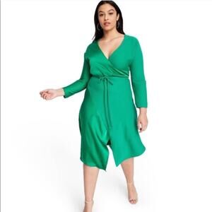 Cushnie x Target Emerald Green V-Neck Long Sleeve Dress - 10